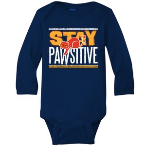 Stay Pawsitive Baby Long Sleeve Bodysuit