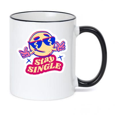 Stay Single Smiley 11oz Black Color Changing Mug