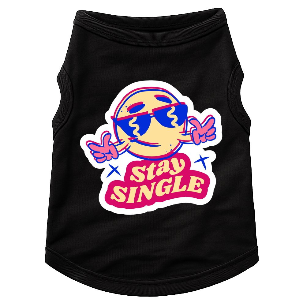Stay Single Smiley Doggie Tank