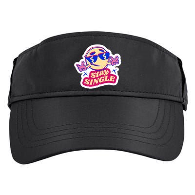 Stay Single Smiley Adult Drive Performance Visor