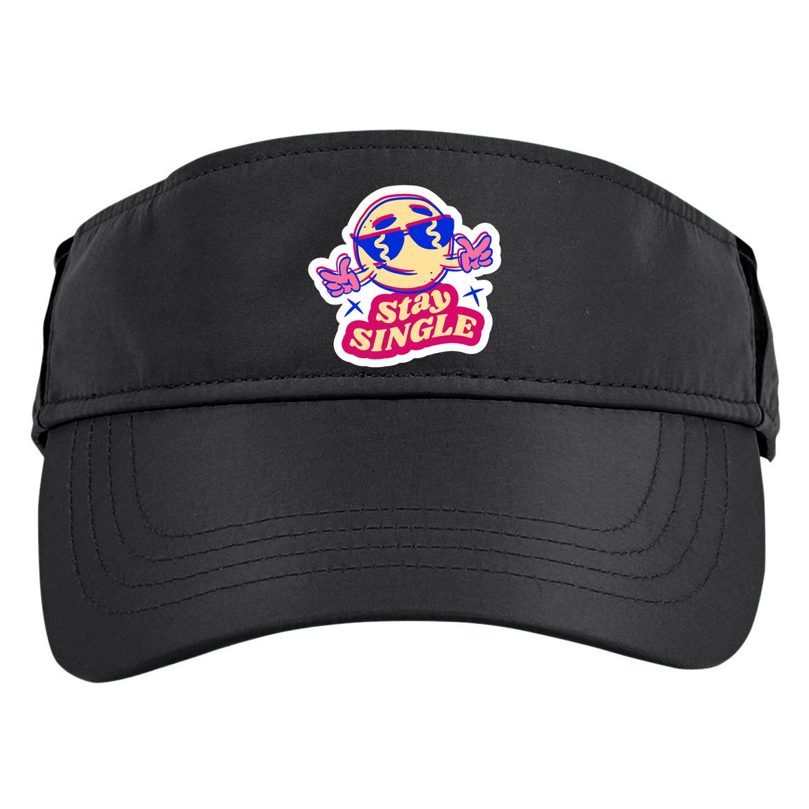 Stay Single Smiley Adult Drive Performance Visor