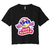 Stay Single Smiley Crop Top