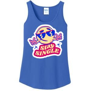 Stay Single Smiley Ladies Essential Tank