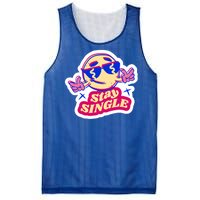 Stay Single Smiley Mesh Reversible Basketball Jersey Tank