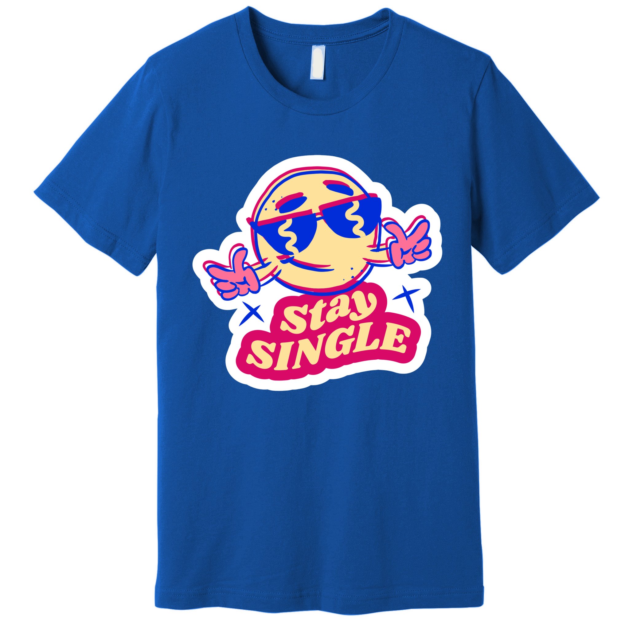 Stay Single Smiley Premium T-Shirt