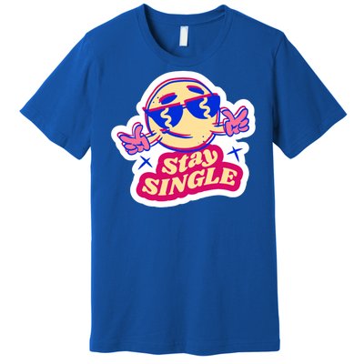 Stay Single Smiley Premium T-Shirt