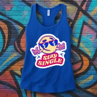 Stay Single Smiley Womens Tank Top