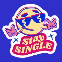 Stay Single Smiley Womens Tank Top
