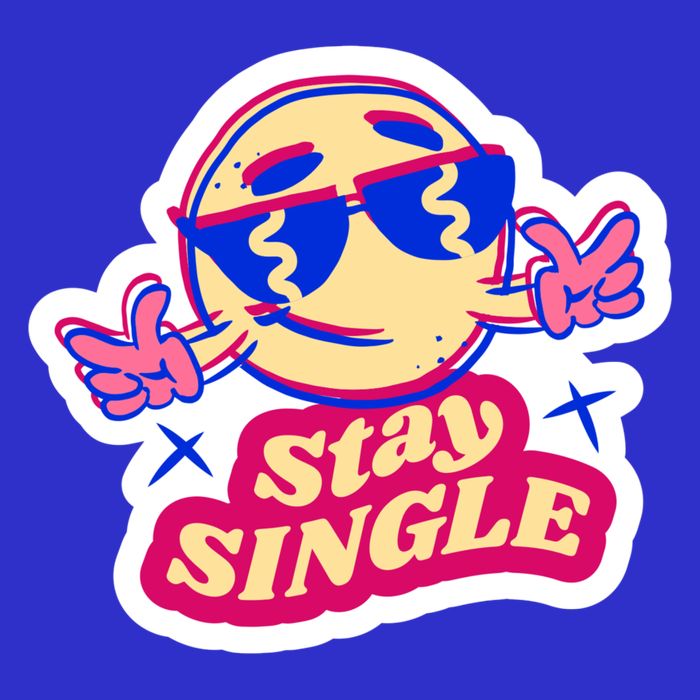 Stay Single Smiley Womens Tank Top