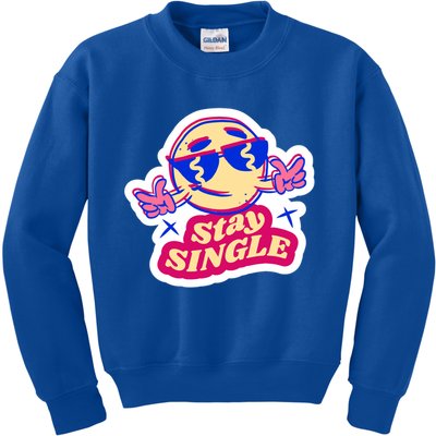 Stay Single Smiley Kids Sweatshirt