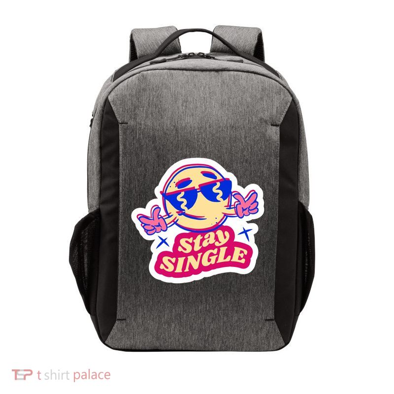 Stay Single Smiley Vector Backpack