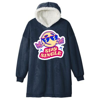 Stay Single Smiley Hooded Wearable Blanket