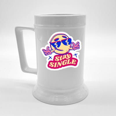 Stay Single Smiley Beer Stein