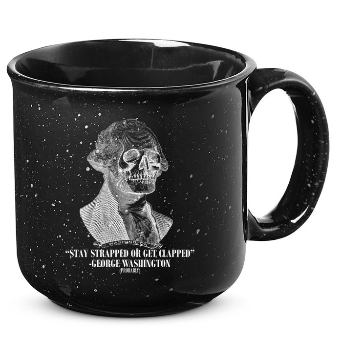 Stay Strapped or Get Clapped 15oz Campfire Ceramic Mug
