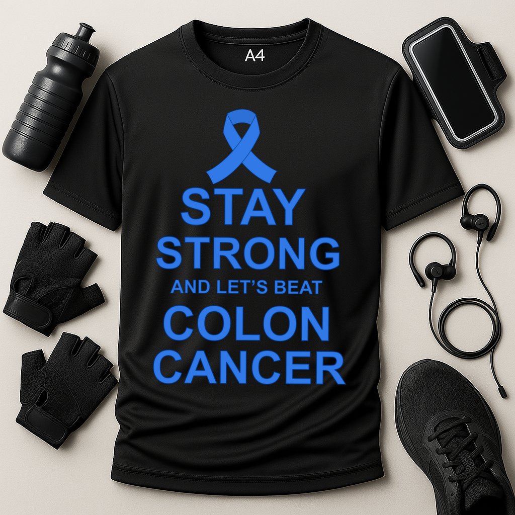 Stay Strong And Let's Beat Colon Cancer Cooling Performance Crew T-Shirt