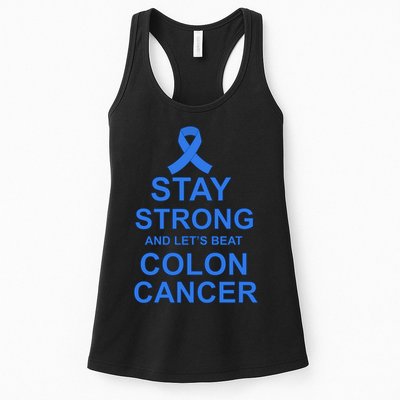 Stay Strong And Let's Beat Colon Cancer Womens Tank Top