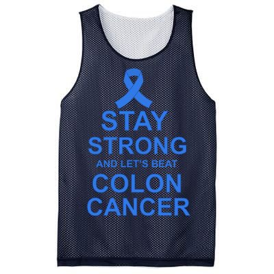 Stay Strong And Let's Beat Colon Cancer Mesh Reversible Basketball Jersey Tank