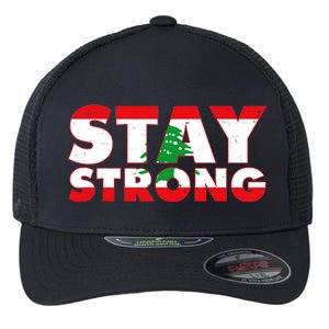 Stay Strong Lebanon Beirut Support Flexfit Unipanel Trucker Cap