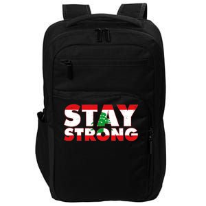 Stay Strong Lebanon Beirut Support Impact Tech Backpack