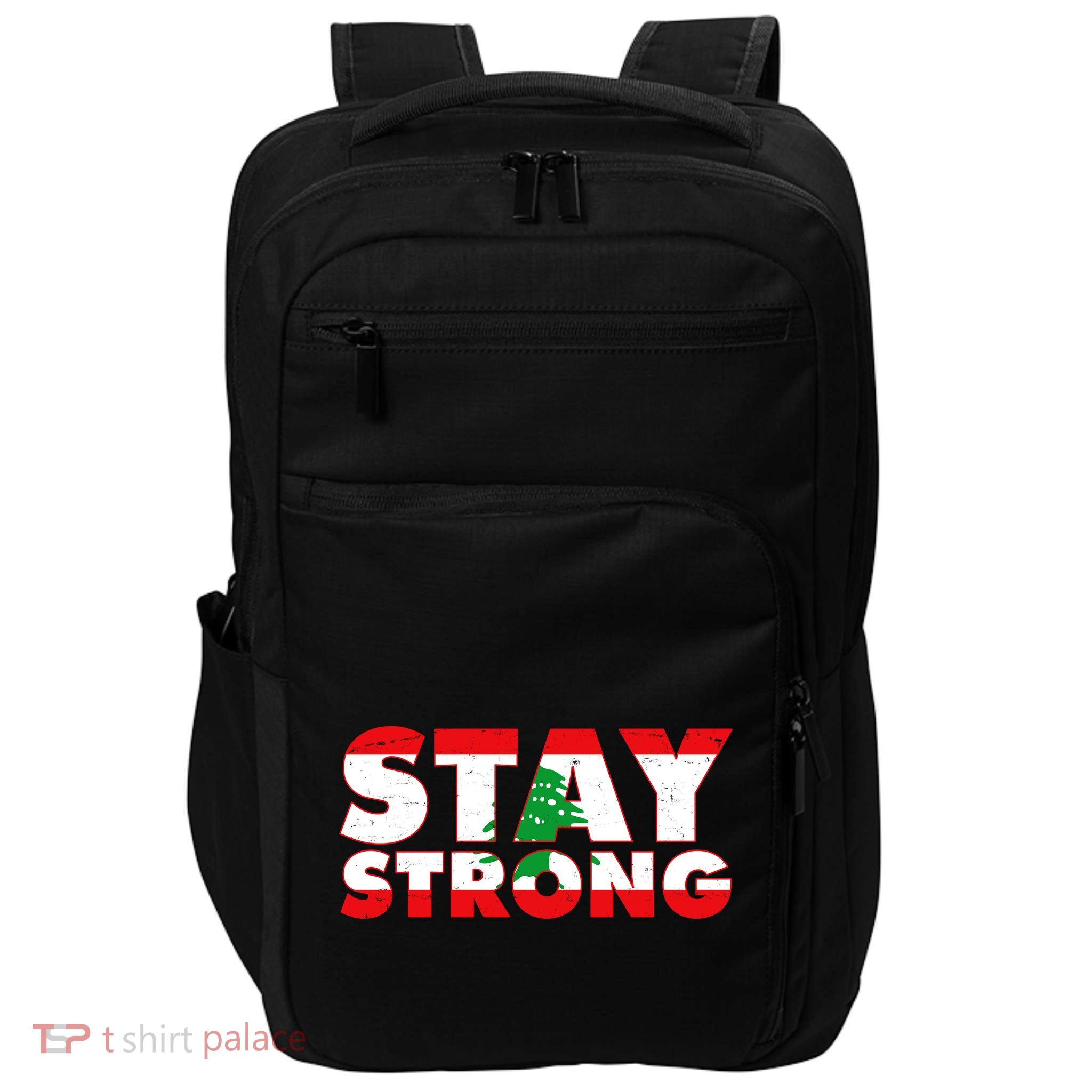 Stay Strong Lebanon Beirut Support Impact Tech Backpack
