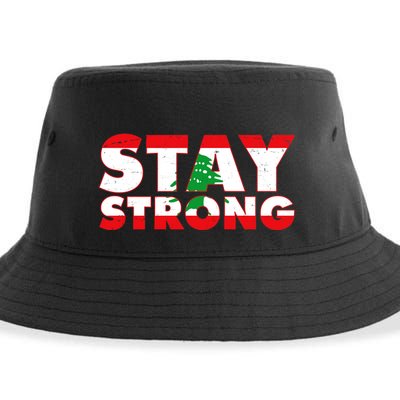 Stay Strong Lebanon Beirut Support Sustainable Bucket Hat