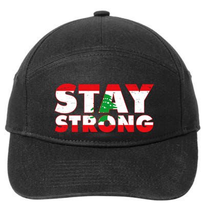 Stay Strong Lebanon Beirut Support 7-Panel Snapback Hat