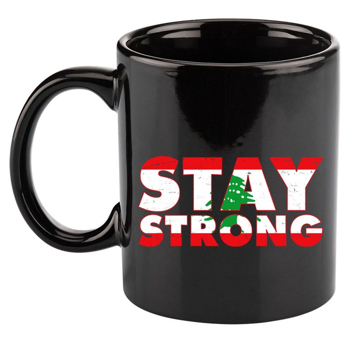 Stay Strong Lebanon Beirut Support 11oz C Handle Ceramic Mug
