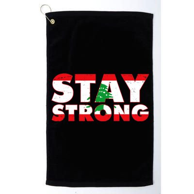 Stay Strong Lebanon Beirut Support Platinum Collection Golf Towel