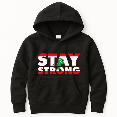 Stay Strong Lebanon Beirut Support Kids Hoodie
