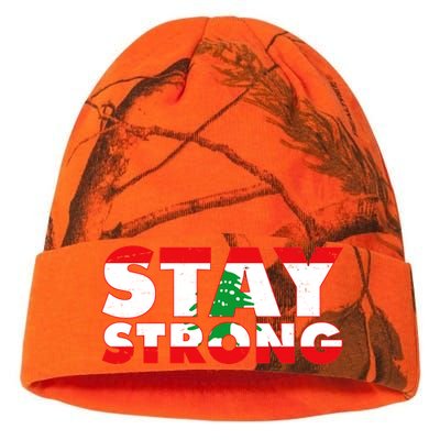 Stay Strong Lebanon Beirut Support Kati Licensed 12" Camo Beanie