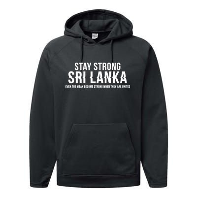 Stay Strong Sri Lanka Performance Fleece Hoodie