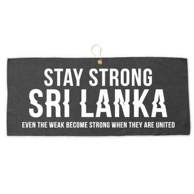 Stay Strong Sri Lanka Large Microfiber Waffle Golf Towel