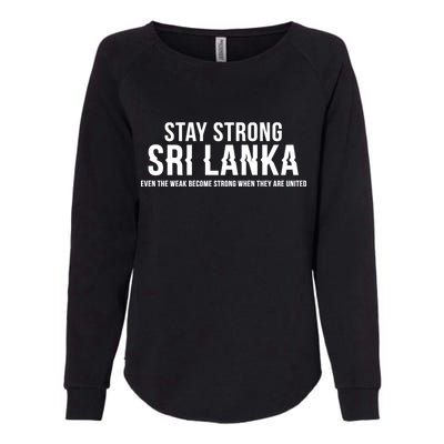 Stay Strong Sri Lanka Womens California Wash Sweatshirt