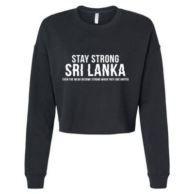 Stay Strong Sri Lanka Cropped Pullover Crew
