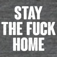 Stay The F--K Home Social Distancing 7 Panel Mesh Trucker Snapback Hat