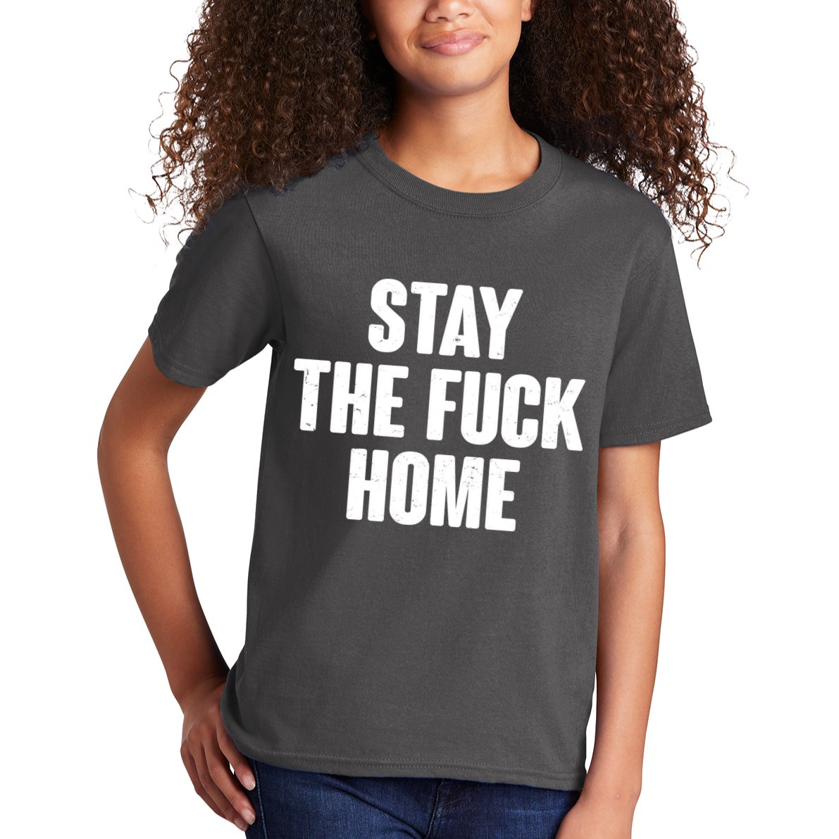 Stay The F--K Home Social Distancing Kids T-Shirt