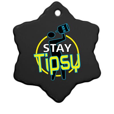 Stay Tipsy Ceramic Star Ornament