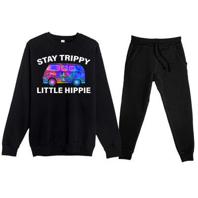 Stay Trippy Little Hippie Premium Crewneck Sweatsuit Set