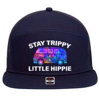 Stay Trippy Little Hippie 7 Panel Mesh Trucker Snapback Hat