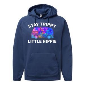 Stay Trippy Little Hippie Performance Fleece Hoodie