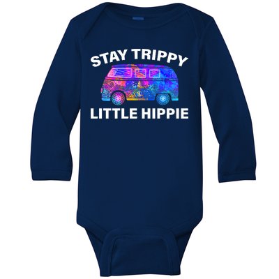 Stay Trippy Little Hippie Baby Long Sleeve Bodysuit