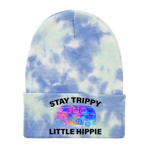 Stay Trippy Little Hippie Tie Dye 12in Knit Beanie