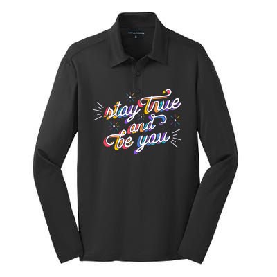 Stay True And Be You Silk Touch Performance Long Sleeve Polo