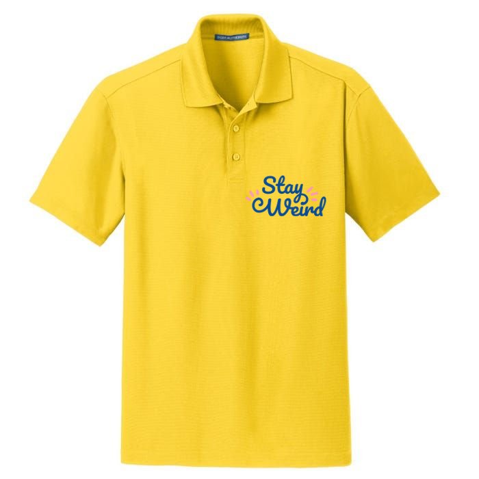 Stay Weird Dry Zone Grid Polo