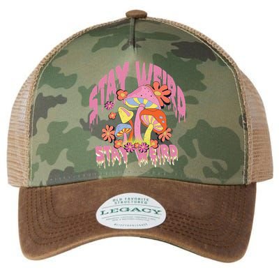 Stay Weird Mushrooms Legacy Tie Dye Trucker Hat
