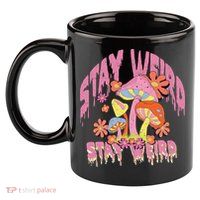 Stay Weird Mushrooms 11oz C Handle Ceramic Mug