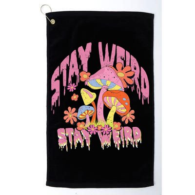 Stay Weird Mushrooms Golf Towel