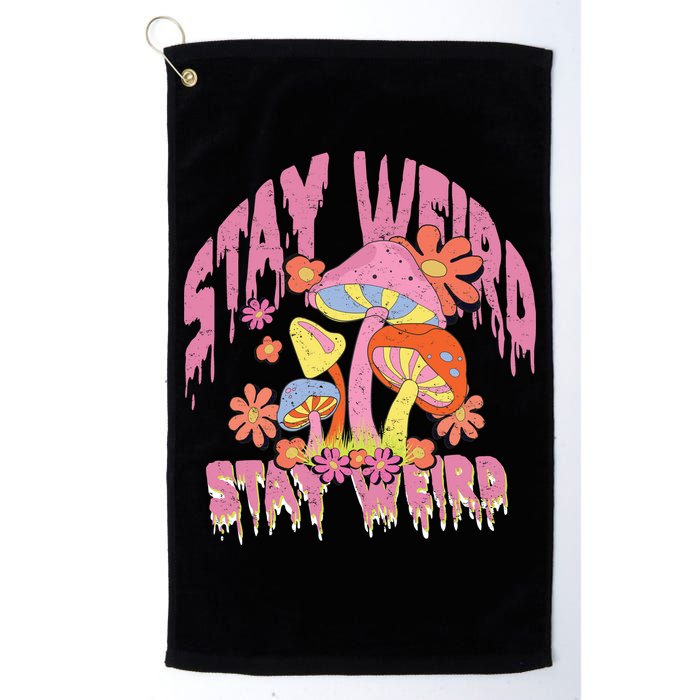 Stay Weird Mushrooms Golf Towel