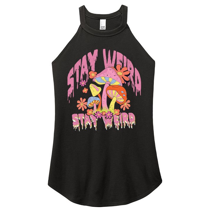 Stay Weird Mushrooms Women's Perfect Tri Rocker Tank