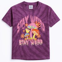 Stay Weird Mushrooms Kids Tie-Dye T-Shirt